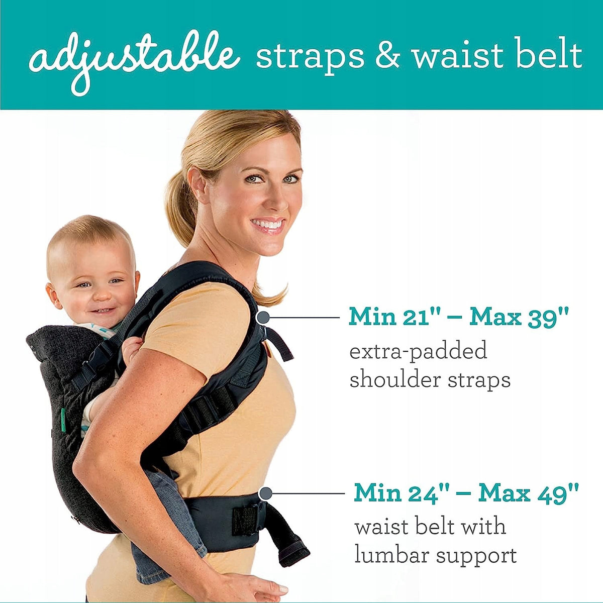 INFANTINO FLIP portabebés ergonómico 4 en 1 3,5 - 14,5 kg