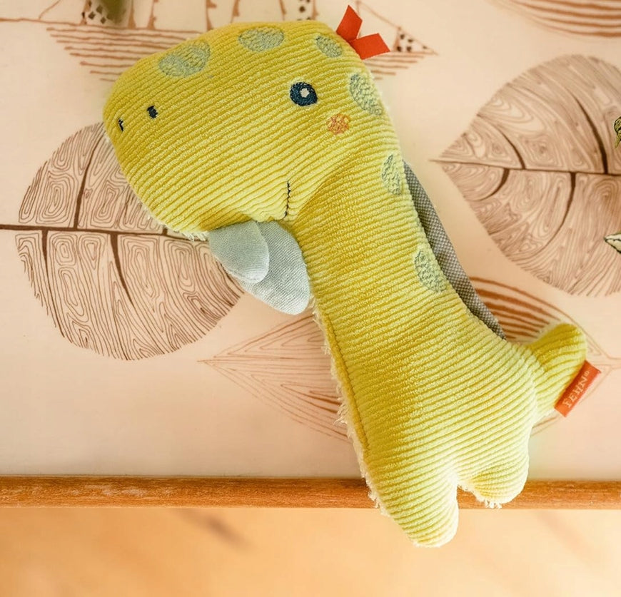 FEHN Dino stuffed toy with rattle and squeaker
