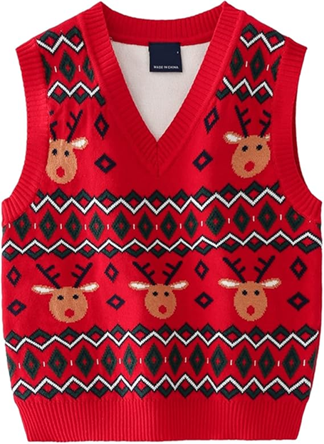 TOTAMMY maglione di cotone senza maniche per bambini 4-5 anni 120 cm RENNE