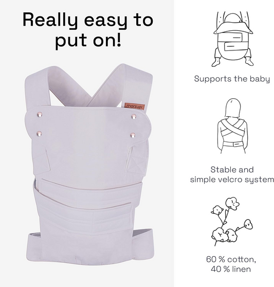 MARSUPI 2.0 ergonomisk bæresele S/M 3,5 - 15 kg