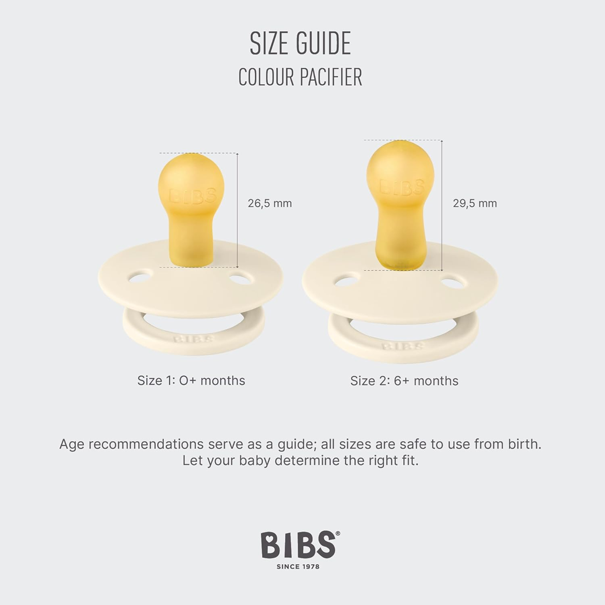BIBS COLOUR STUDIO suzete calmante 2 bucăți cauciuc 0-6 luni