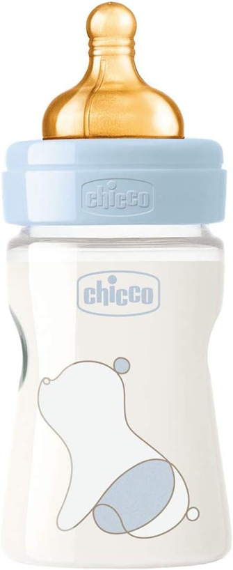 CHICCO Original Touch butelka 150 ml lateksowy smoczek wolny przepływ 0+