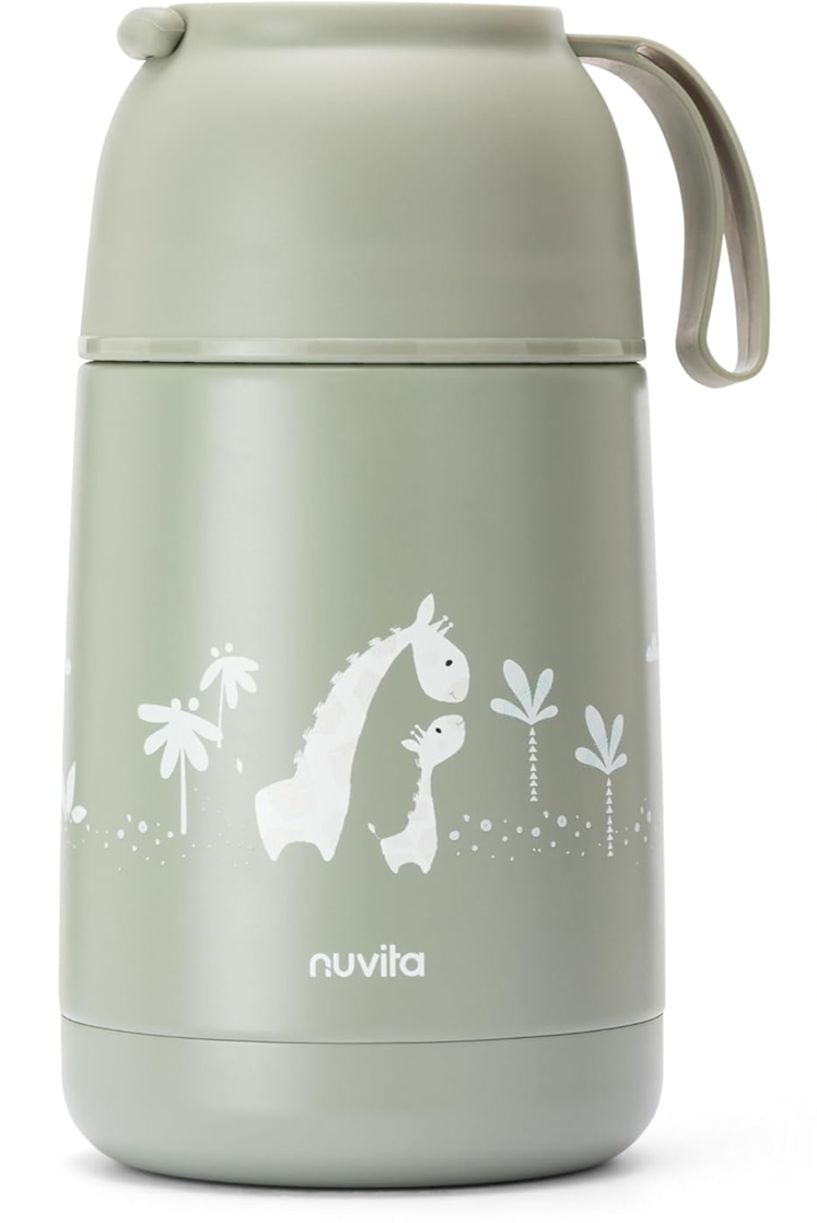 NUVITA 4475 termo para comida de acero inoxidable 620 ml 0+ JIRAFA