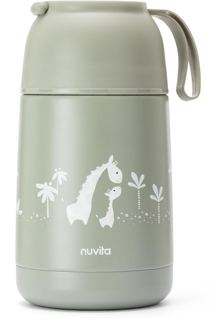 NUVITA 4475 termo para comida de acero inoxidable 620 ml 0+ JIRAFA