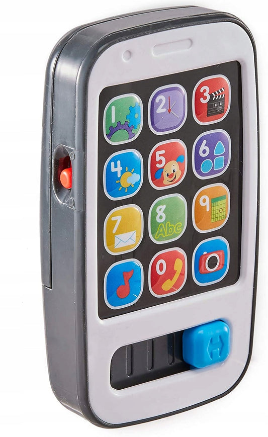 FISHER-PRICE smartfon interaktywny J.NIEMIECKI, edukacyjna zabawka z przyciskami i dźwiękami dla dzieci