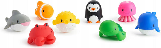 MUNCHKIN Ocean giocattoli da bagno in gomma 8 pezzi