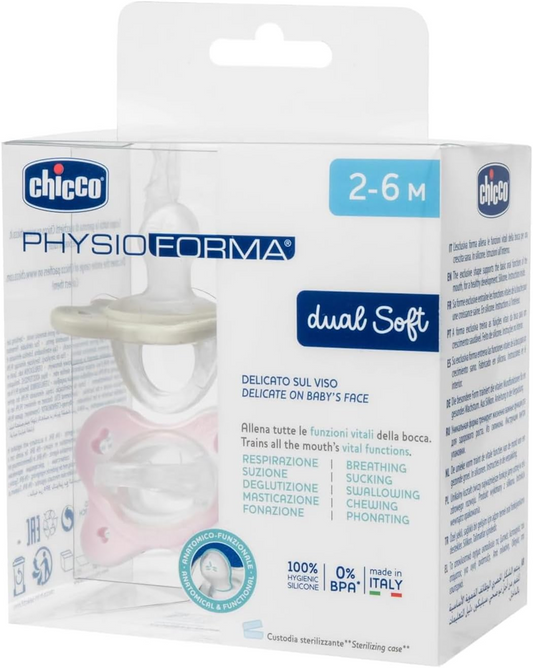 CHICCO PhysioForma DUAL SOFT smoczek x2 2-6msc