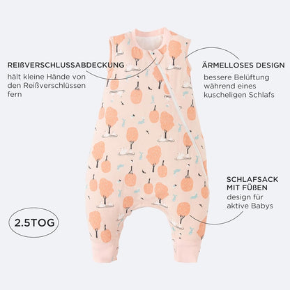 DUOMIAOMIAO saco de dormir de invierno 2,5 TOG S 80-90 cm para bebés