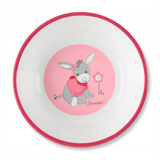 STERNTALER set di stoviglie piatto ciotola cucchiaino forchetta 4 pezzi.
