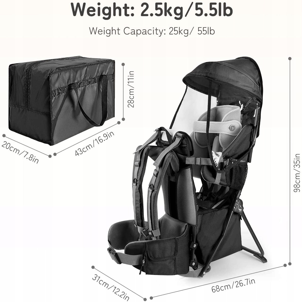 BESREY KRAXE turistický nosič 6-36 mesiacov