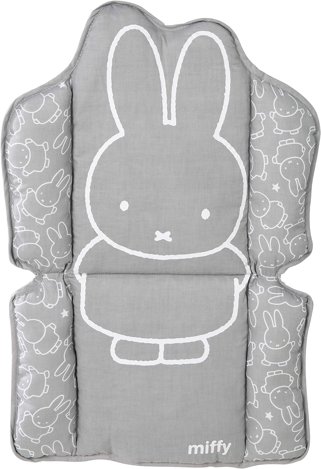 ROBA wkładka reduktor do krzesełka do karmienia MIFFY, szary miękki reduktor z Miffy do wysokiego krzesełka