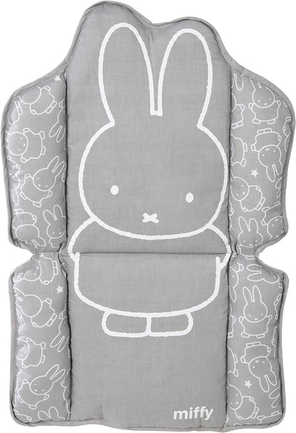 ROBA wkładka reduktor do krzesełka do karmienia MIFFY, szary miękki reduktor z Miffy do wysokiego krzesełka
