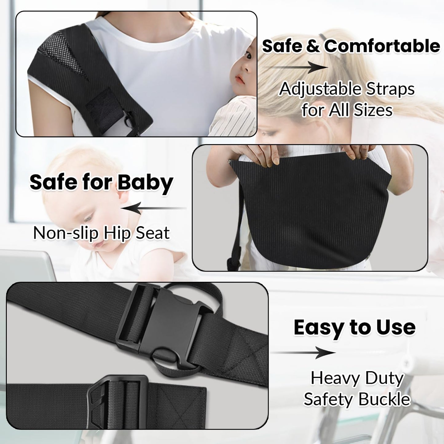 Verstellbare Babytrage 3–36 Mon. schwarz