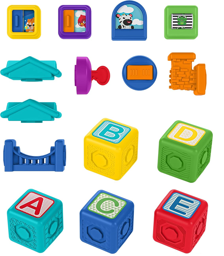 BABY EINSTEIN Connectables Bridge & Learn magnetische blokken 15 stuks