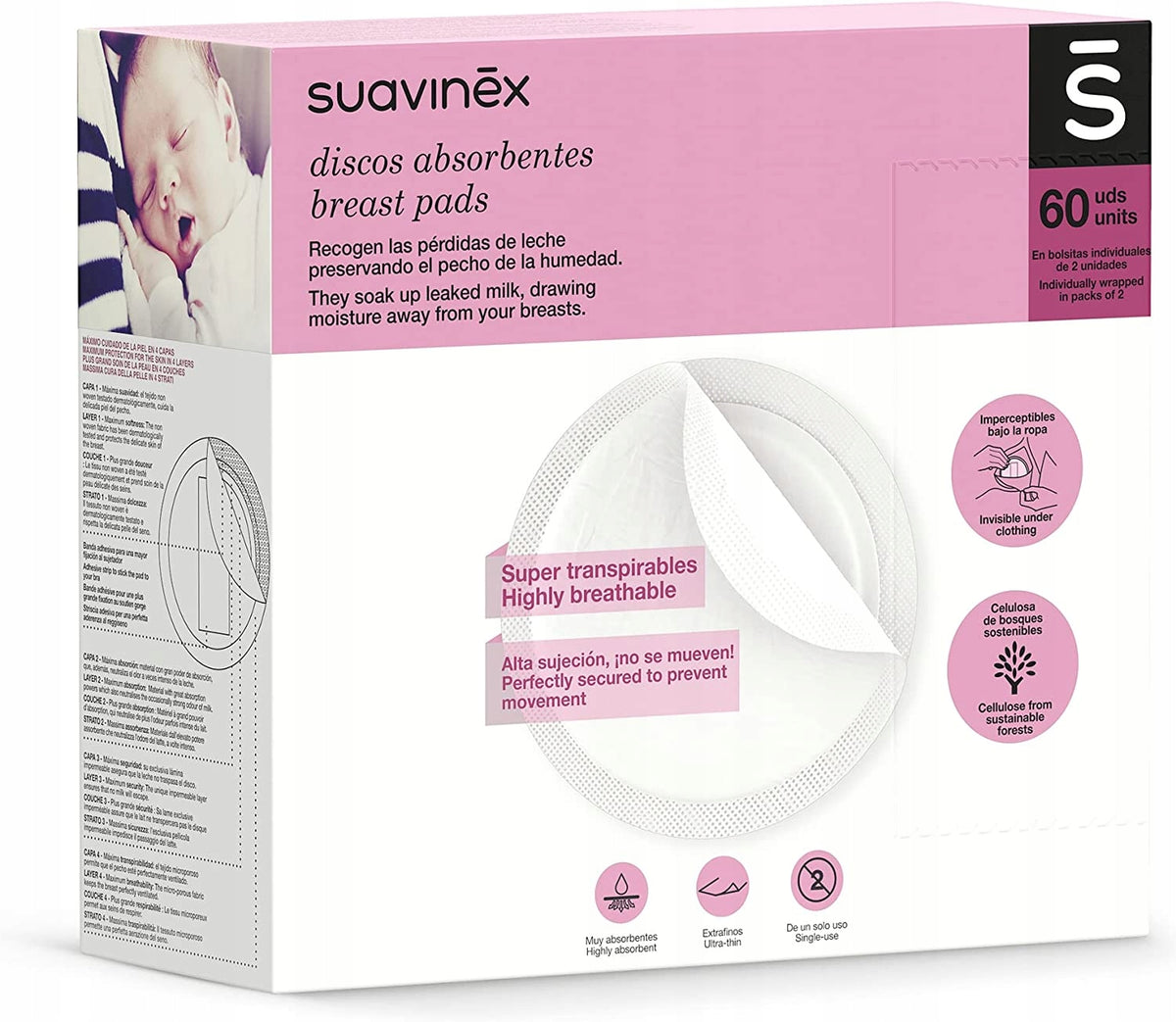 SUAVINEX discos desechables para lactancia x60