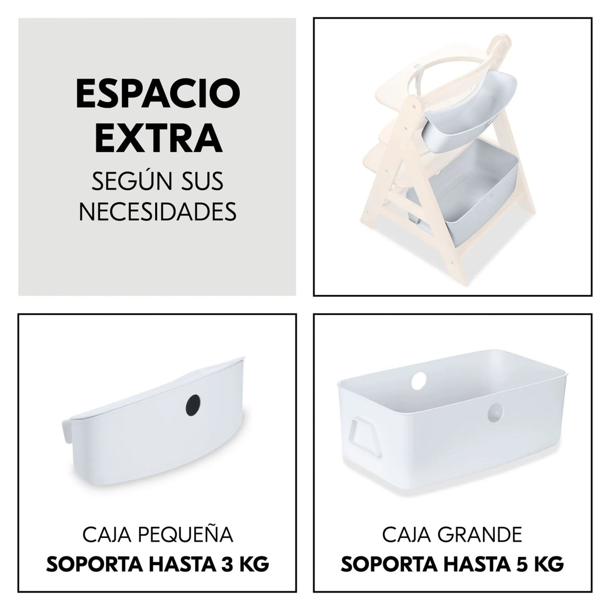 Hauck Alpha Box Set organizer per seggiolone bianco