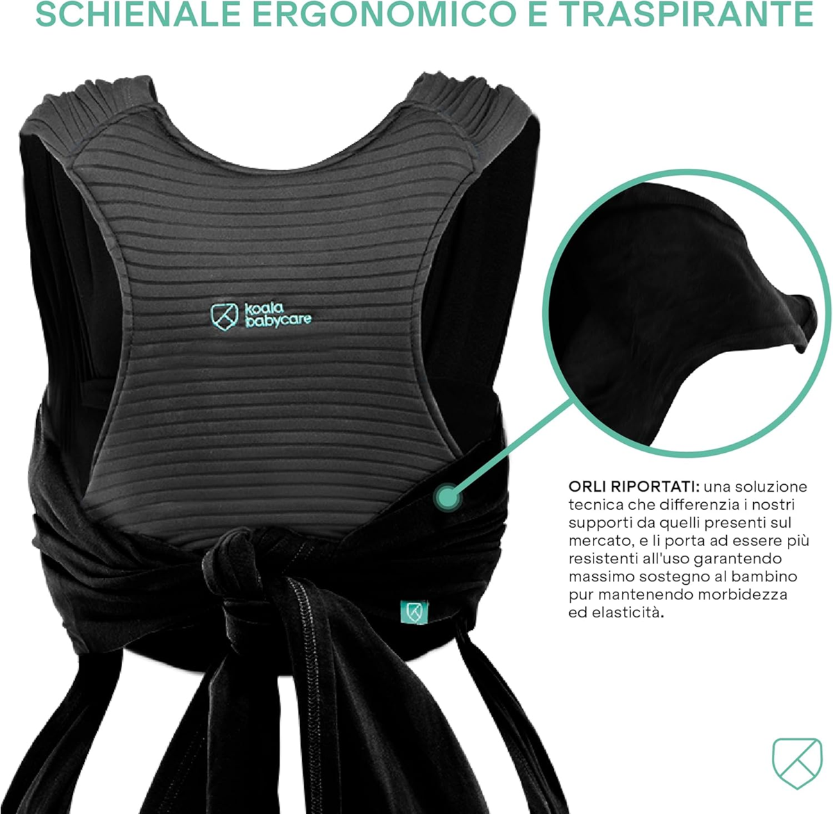 KOALA BABYCARE fascia elastica per portare il bambino max 15 kg