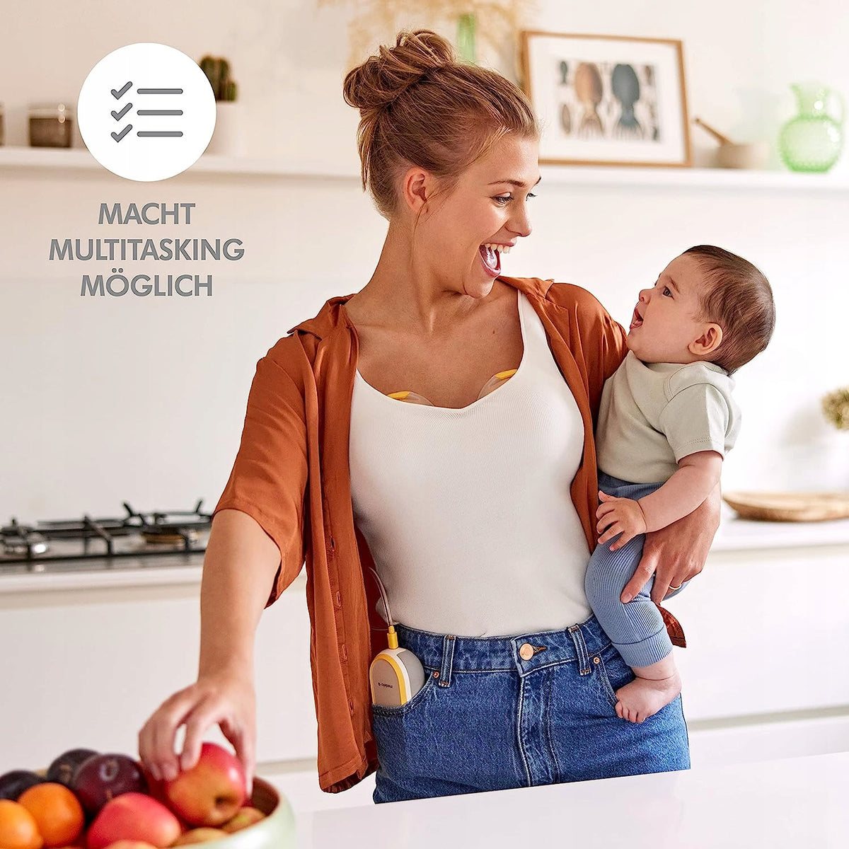 MEDELA Freestyle Flex podwójny LAKTATOR hands-free, mamy karmiąca z dzieckiem i możliwością multitaskingu