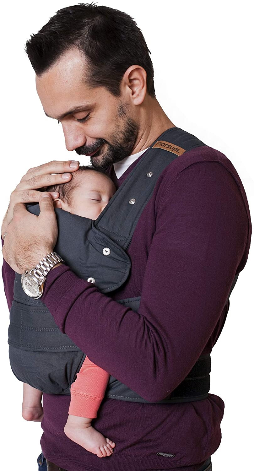 MARSUPI 2.0 nosidełko ergonomiczne XL 3,5 - 15 kg, szare, dla niemowląt w pozycji M