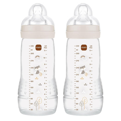 MAM Easy Active zestaw butelek 2x 330 ml 4 m+ smoczek 2 LIS