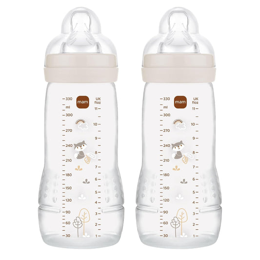 MAM Easy Active zestaw butelek 2x 330 ml 4 m+ smoczek 2 LIS