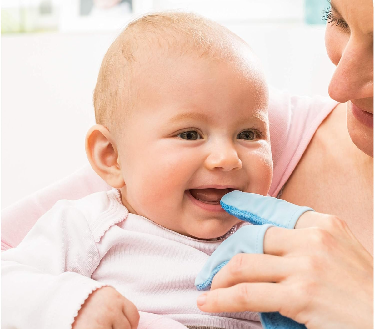 MAM Oral Care Rabbit periuță pentru îngrijirea orală din microfibră 0+