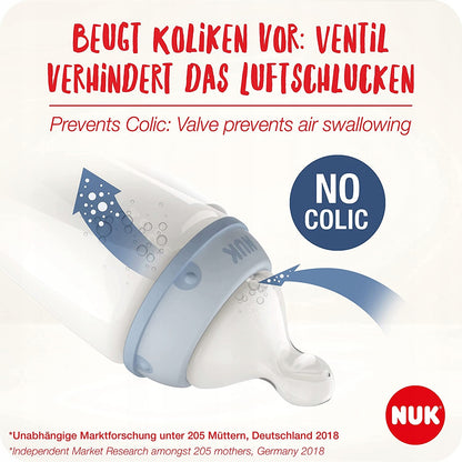 NUK set NO COLIC 4 biberoane coș CONTROL TEMPERATURĂ
