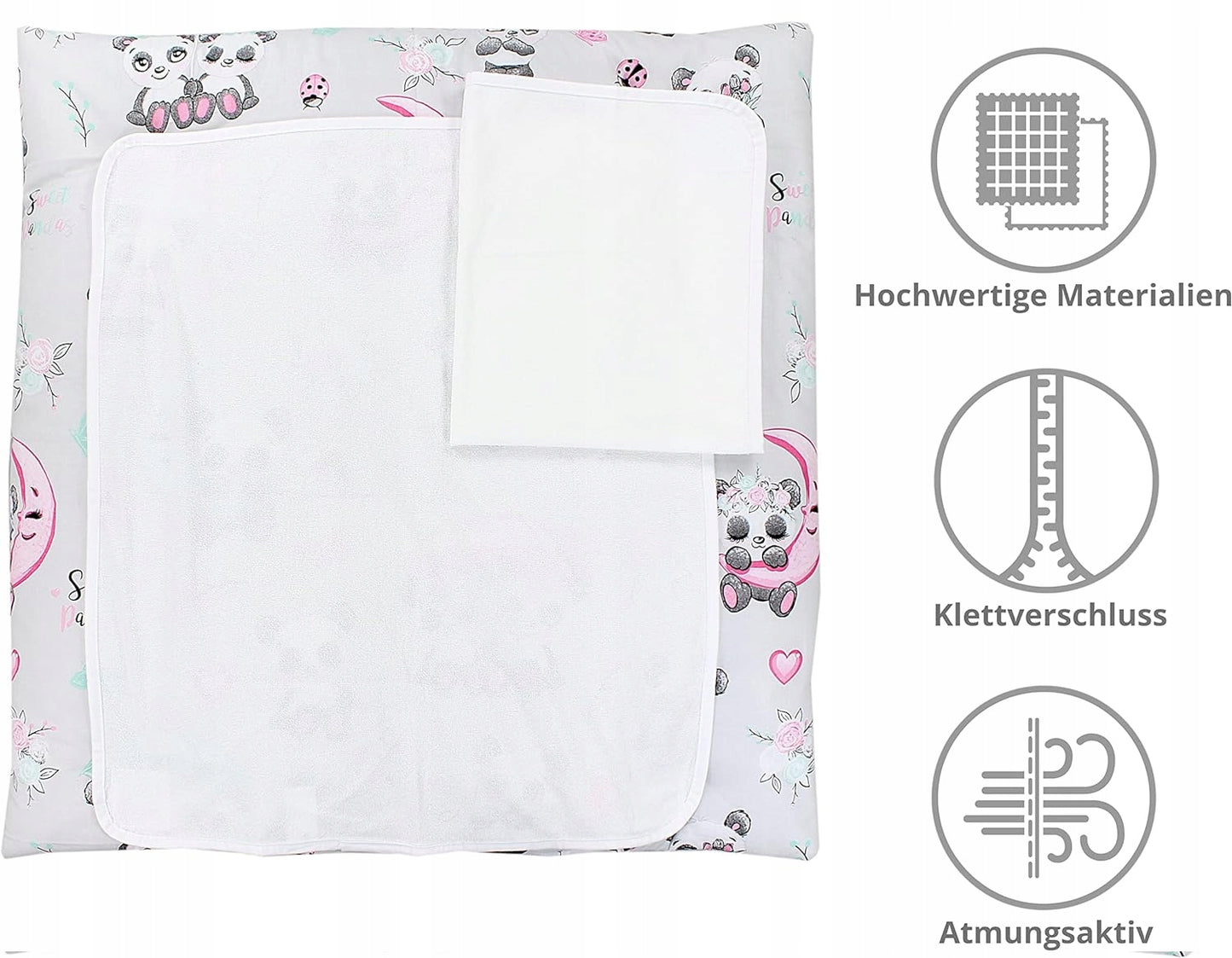 TUPTAM miękki przewijak z pokrowcami x2 75x50 cm – zdjęcie produktu 2