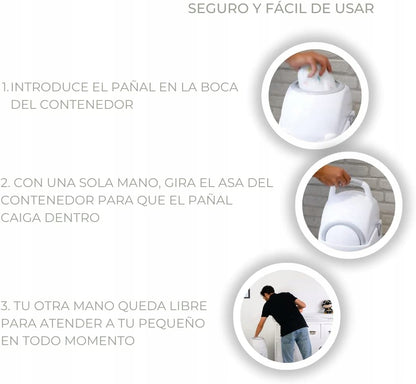 DIAPER CHAMP coș pentru scutece PENTRU SACI DE GUNOI +/-30 bucăți