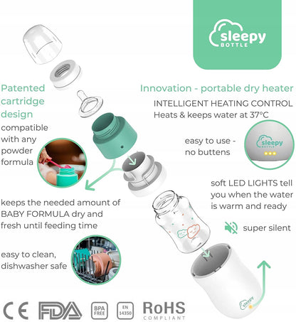 SLEEPY BOTTLE štartovacia sada ohrievač s fľašou