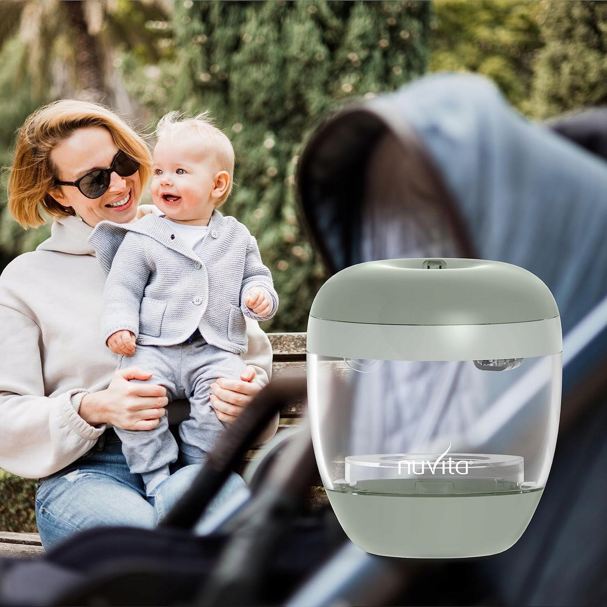 NUVITA MellyPlus 2 podręczny sterylizator UV do smoczków butelek 2 minuty