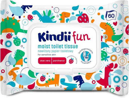 KINDII Fun carta igienica umidificata e lavabile x60