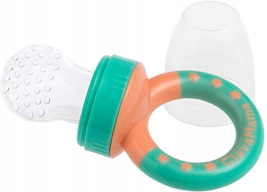 CLEVAMAMA Clevafeed massaggiagengive dosatore di frutta per bambini 6 mesi+ 1 tettarella