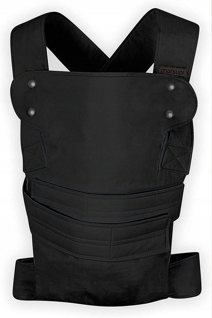 MARSUPI 2.0 nosidełko ergonomiczne S/M 3,5 - 15 kg, czarne nosidło miękkie dla dziecka