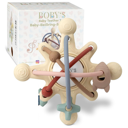 BOBY'S massaggiagengive sensoriale con sonaglio 12 x 12 cm