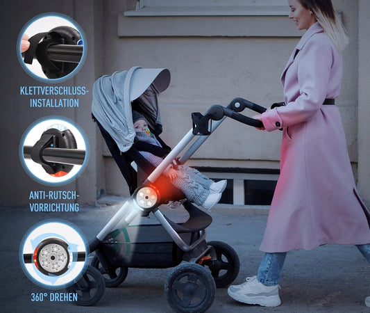 AMTEKER wodoodporne lampki oświetlające do wózka 8 cm 2 sztuki