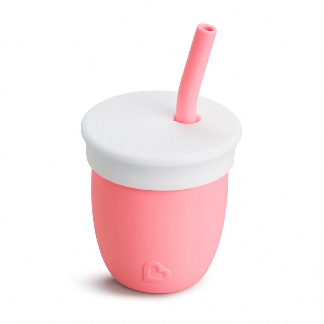 MUNCHKIN C'est Silicone! kubek otwarty 360 ze słomką