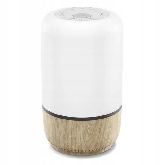 MAXI-COSI Soothe lampka nocna LED z głośnikiem aplikacja Connected Home, biało-brązowa