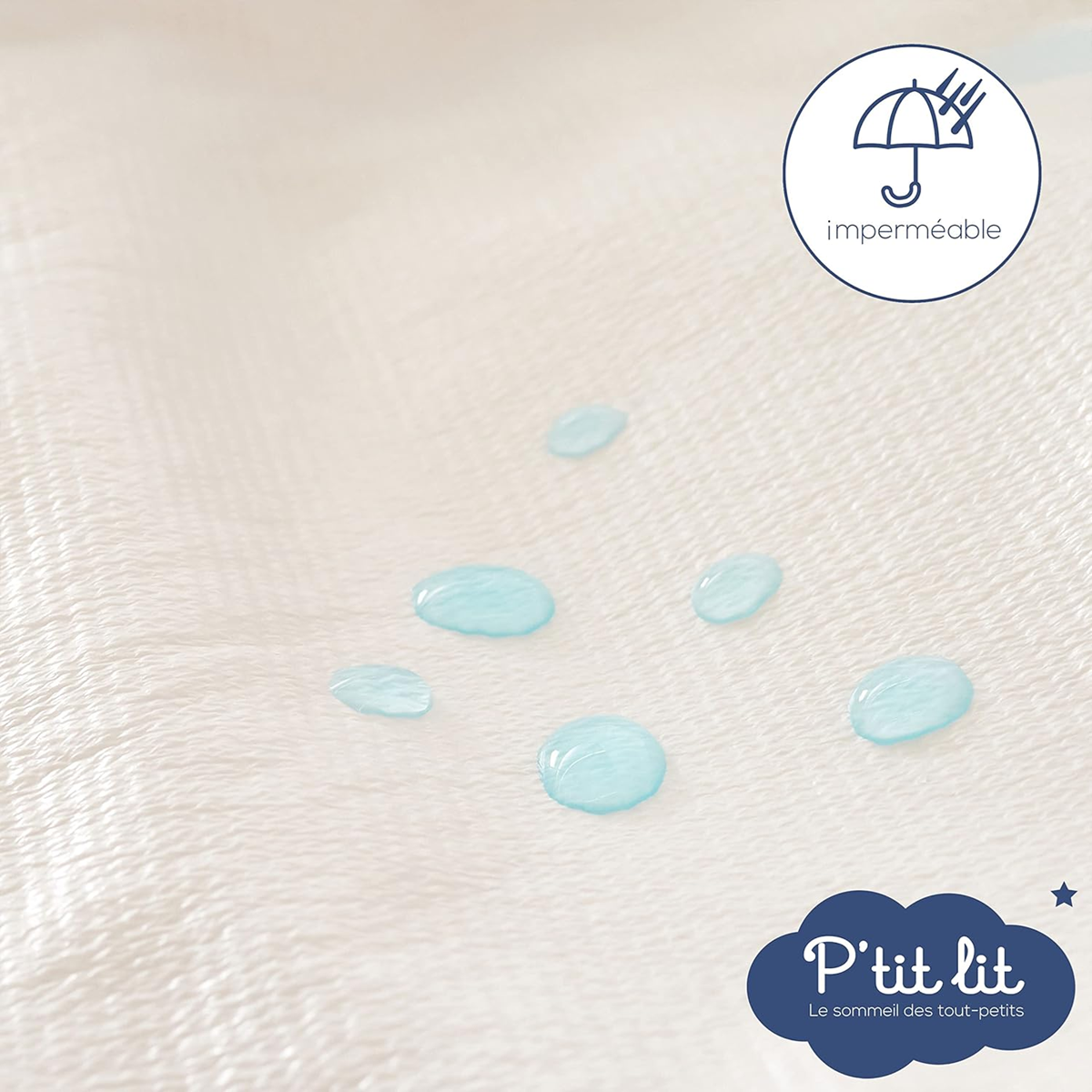 P'TIT LIT protector impermeable antiácaros para colchón 70x140