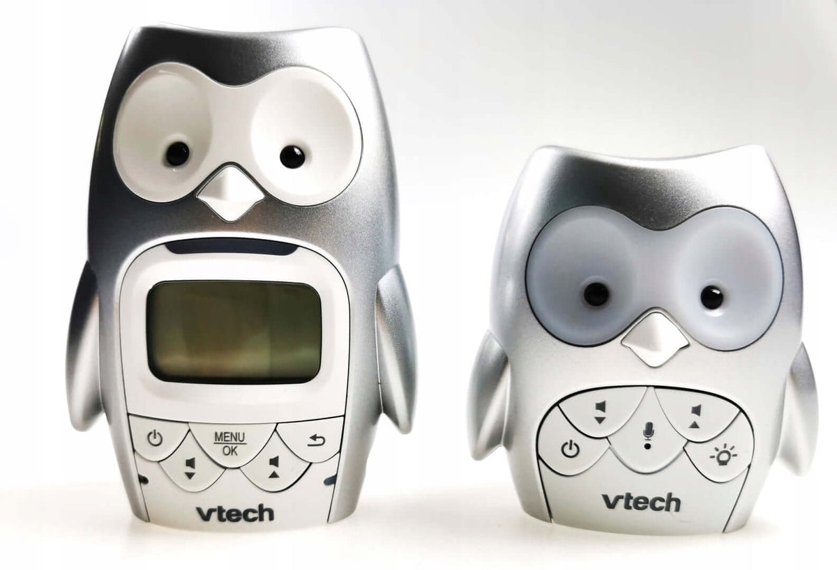 VTECH BM2300 cyfrowa NIANIA ELEKTRONICZNA z lampką, srebrny zestaw z nadajnikiem i odbiornikiem, technologia DECT