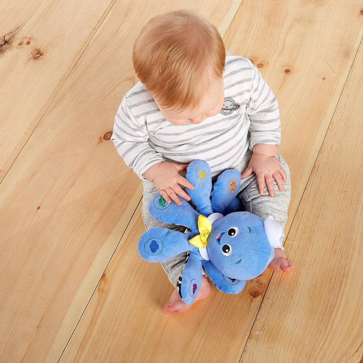 BABY EINSTEIN muzyczna ośmiornica J. ANG FRA HISZ. Niebieska zabawka edukacyjna dla niemowląt 3 m+