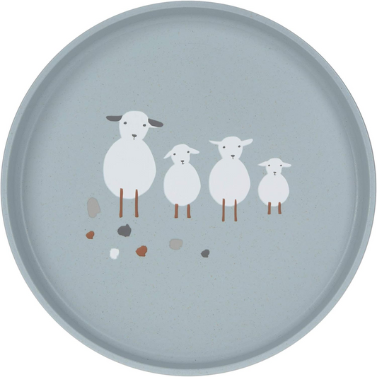 LASSIG Tiny Farmer assiette biocomposite 2 x 18 cm 6 m+ MOUTONS