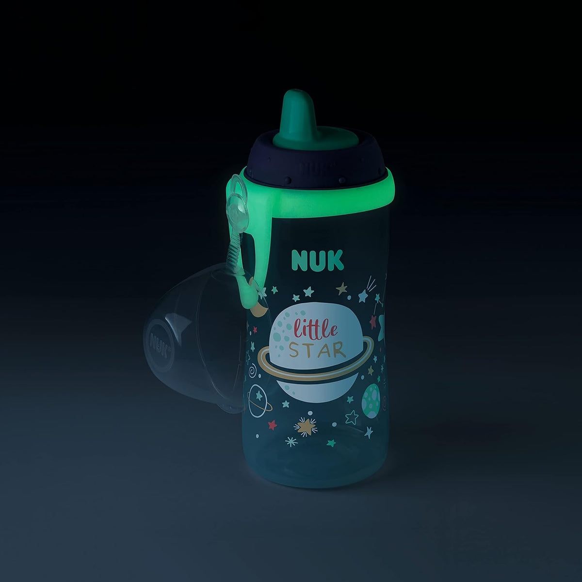 NUK Kiddy Cup biberon fosforescente 300 ml 12 m+ SPAZIO