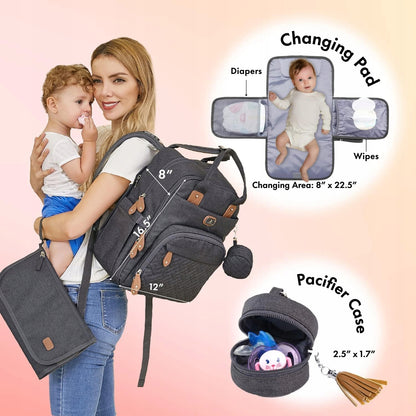 DIKASLON diaper bag backpack with changing pad