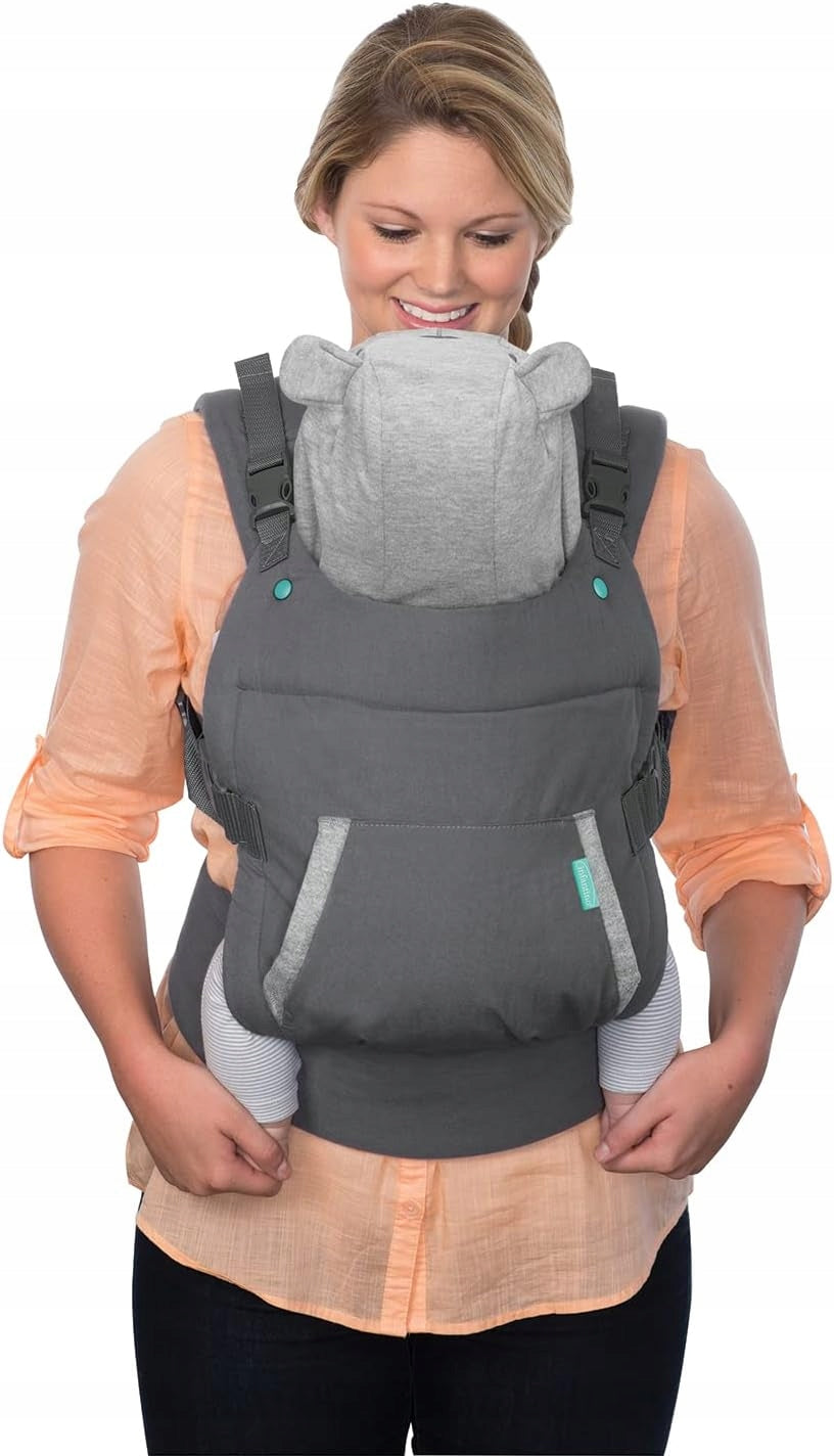 INFANTINO Cuddle Up ergonomické nosidlo 5,5 - 18 kg s kapucňou