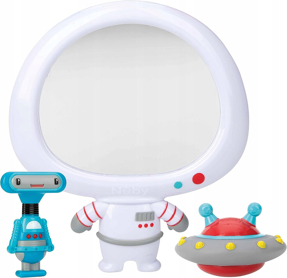NUBY specchio con ventosa + 2 giocattoli da bagno