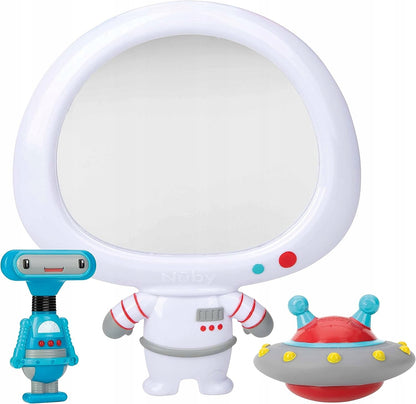 NUBY specchio con ventosa + 2 giocattoli da bagno