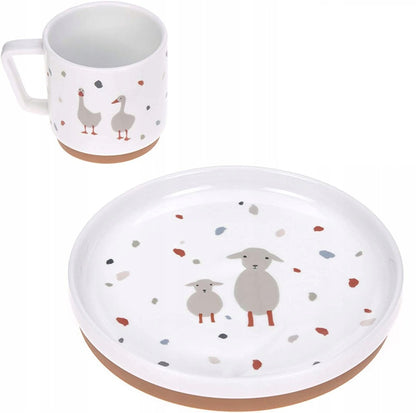 LASSIG Tiny Farmer set di stoviglie in porcellana