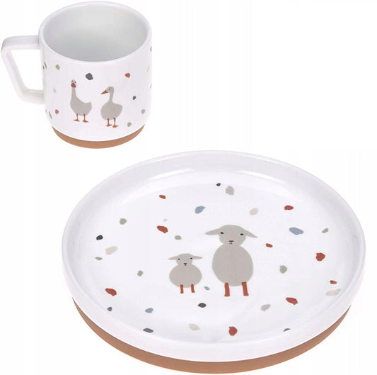 LASSIG Tiny Farmer set di stoviglie in porcellana