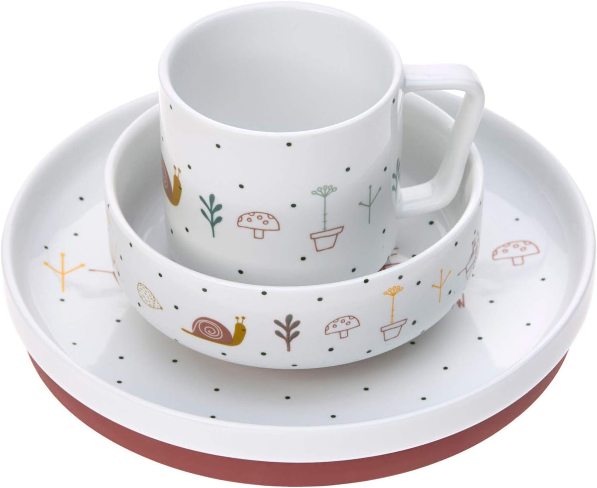 LASSIG Garden Explorer 3-delige porseleinen servies set